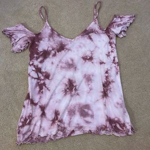Soft & sexy Off the shoulder tie-dye shirt